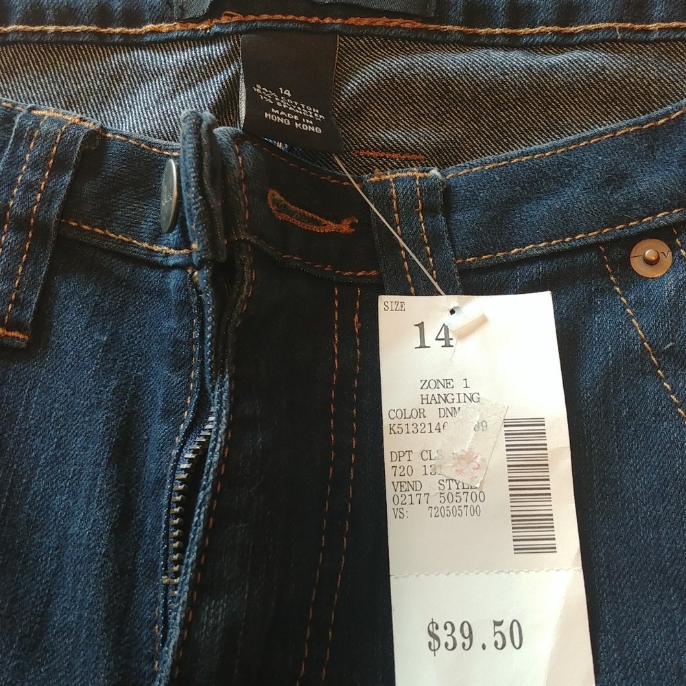 Denim wide leg capris